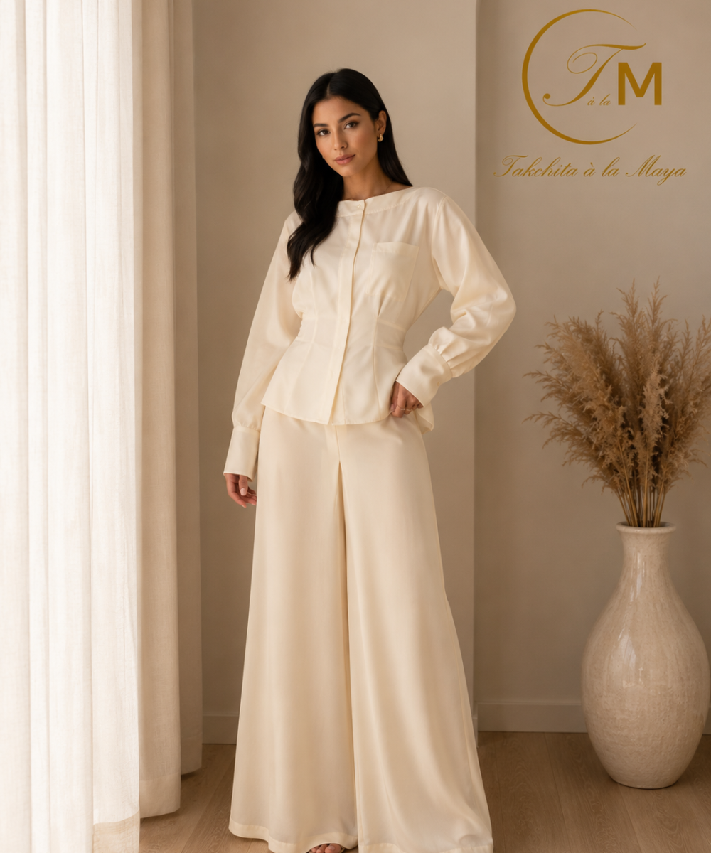 Butter yellow classy pantalon