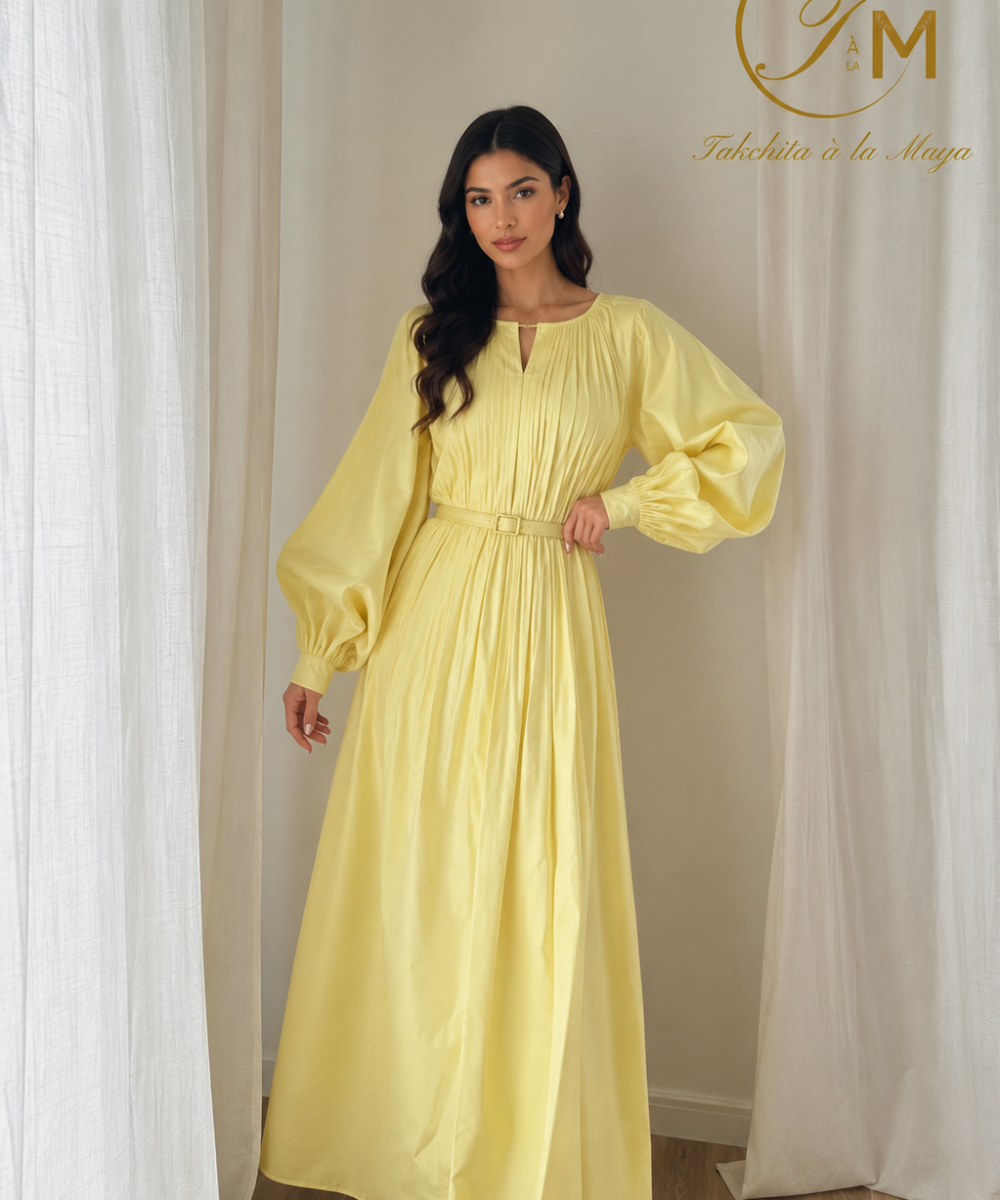 Maxi jurk yellow